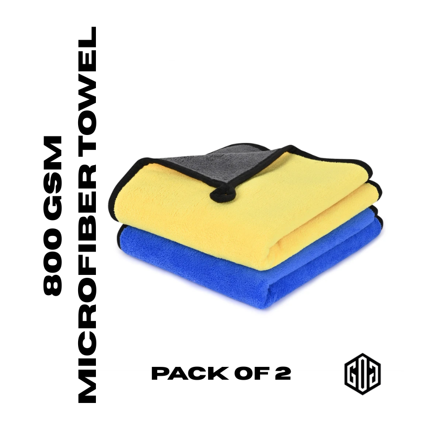 800 GSM Premium Microfiber Cloths – Pack of 2